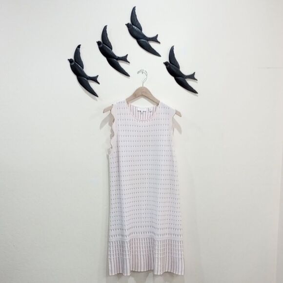 Ted Baker London RELIOA Flippy Metallic Jacquard Pink Dress Size 12 / 14 USA - 5 - Picture 5 of 16